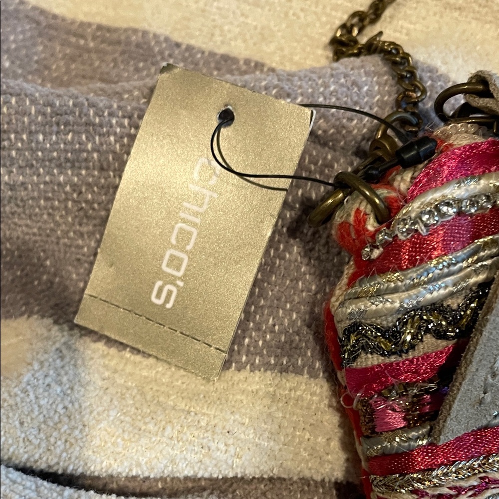 Chicos Bella Canvas Multicolor Patterned Clutch w… - image 2